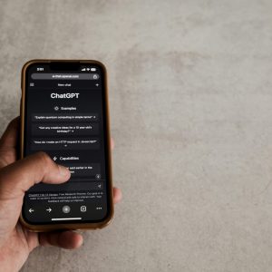 Close-up of a Smartphone Displaying a Conversation with ChatGPT